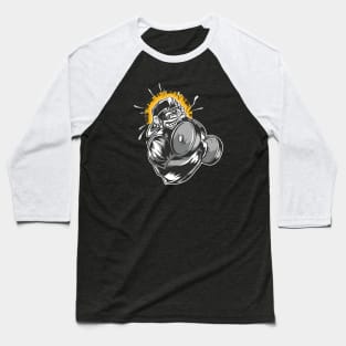 Monkey Dumbbell Baseball T-Shirt